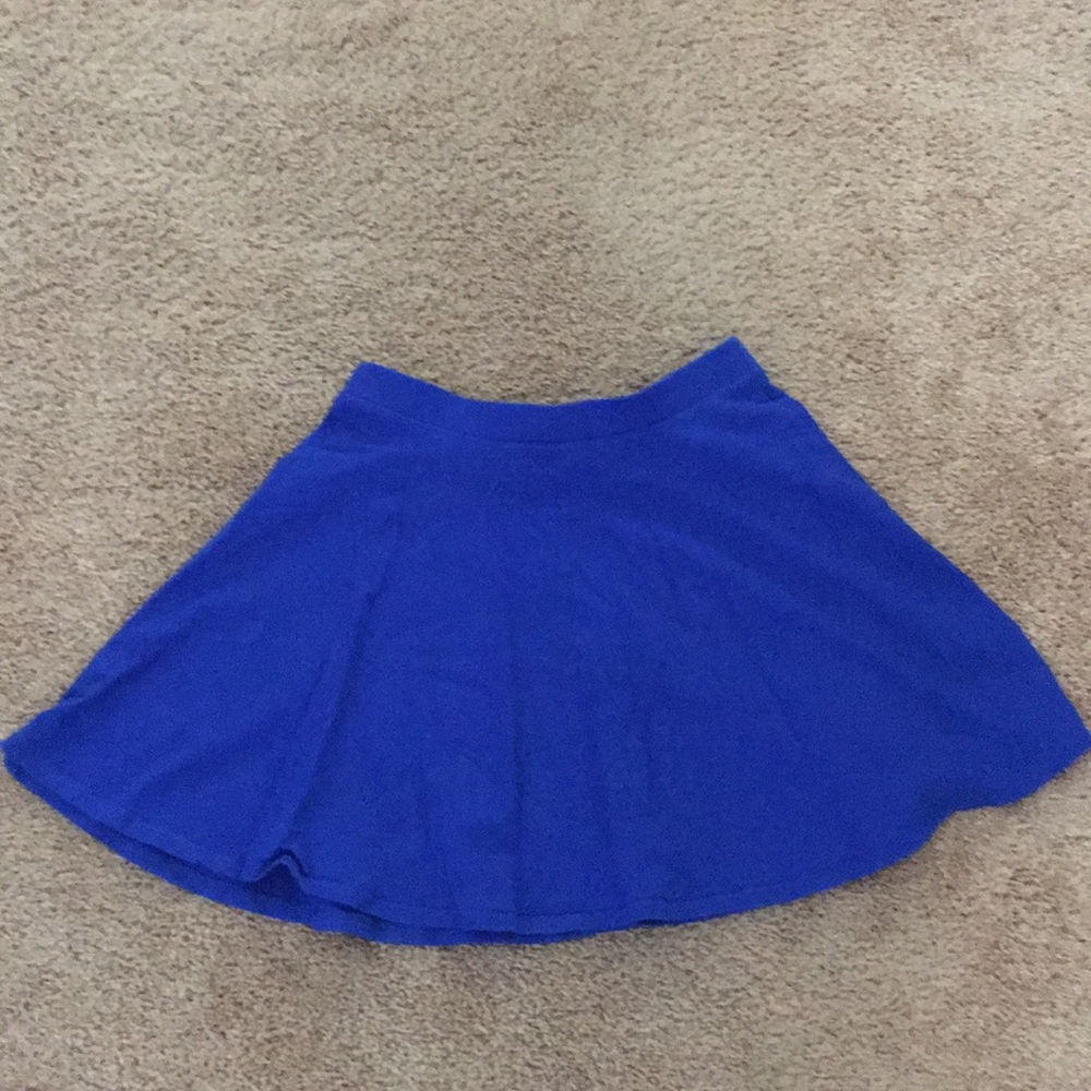 blue skater skirt